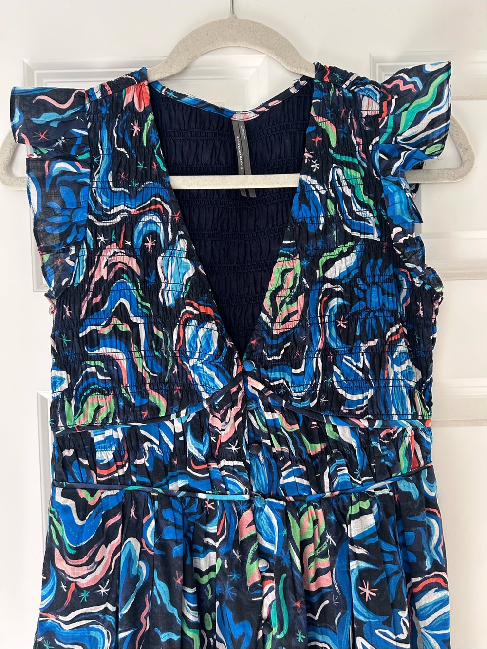 Anthropologie Peregrine Midi Dress Blue Floral, size XS - Picture 2 of 3